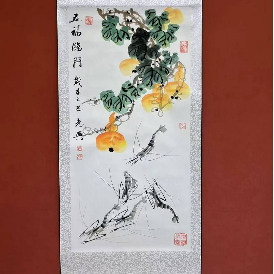 张光兴作品 五福临门 三尺