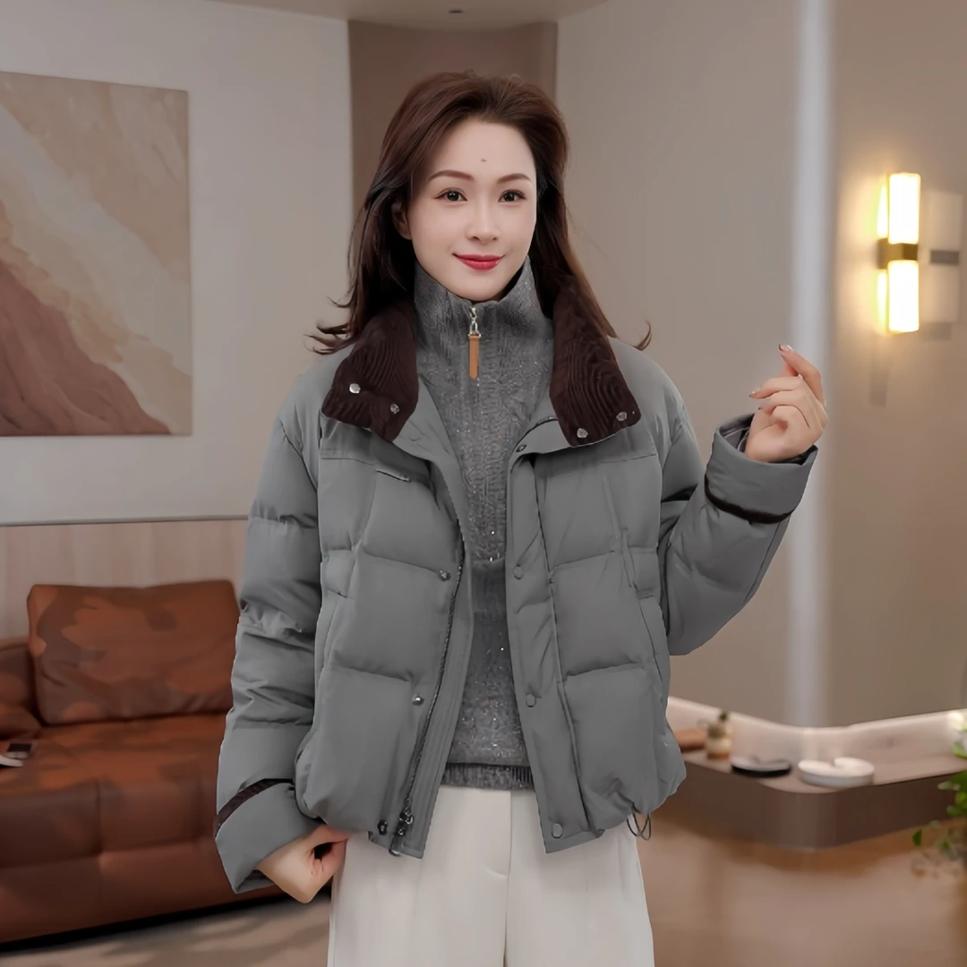 豆豆9【95白鸭绒】冬季轻奢保暖厚款羽绒服休闲百搭外套-80525DY