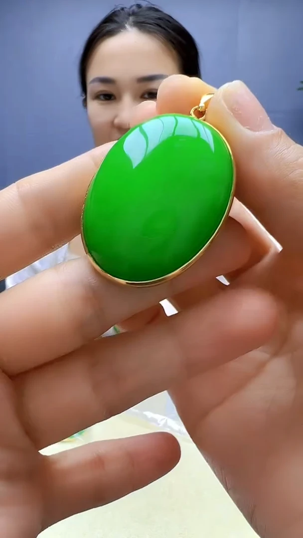 翡翠14K金镶嵌颈饰丹丹diy颈饰