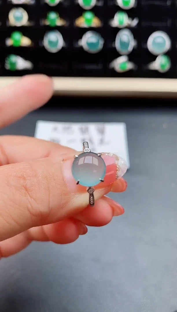 【闪购商品】翡翠戒指银S925镶嵌508505