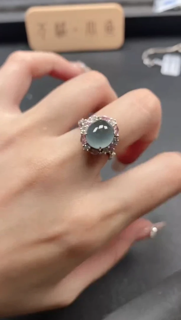 银S925镶嵌戒指翡翠1511