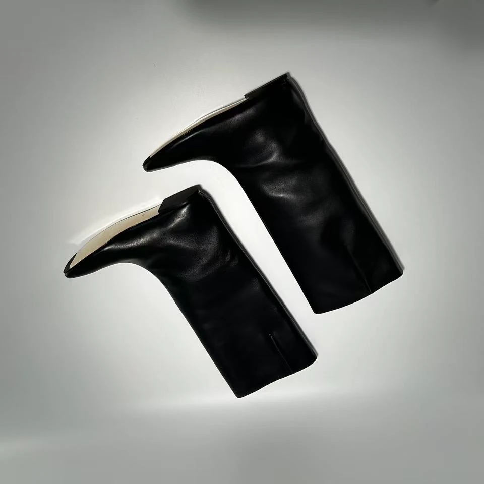 DANCEIN方头时装靴内增高法式女靴