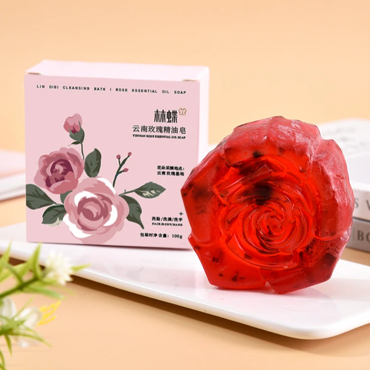 林蝶云南高原玫瑰手工精油皂正宗鲜花萃取温和清洁洗澡沐浴洗全身