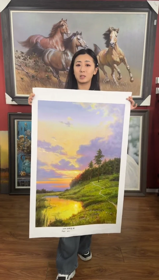 油画【95号】约90*60cm丨朝鲜原创纯手绘孤品油画丨顺丰包邮