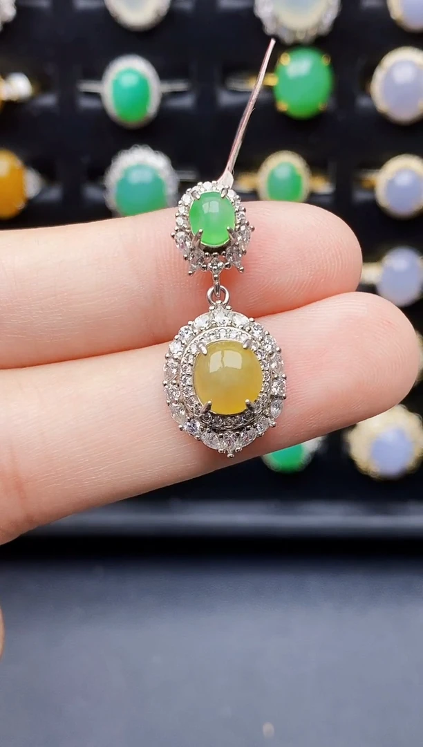 银S925镶嵌戒指翡翠1101