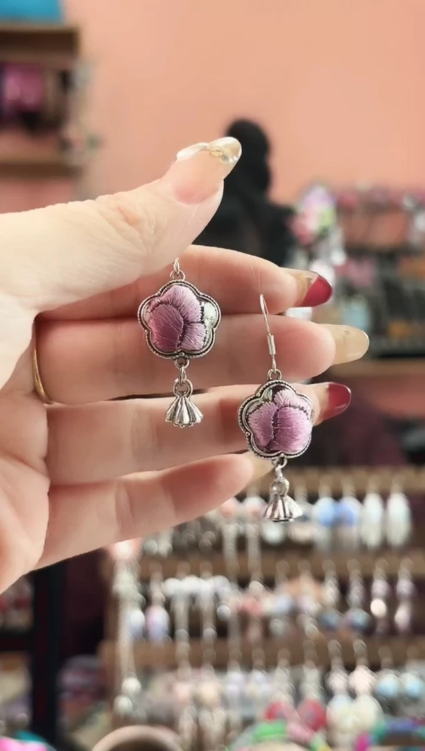 织绣艺枝独绣手工饰品110*