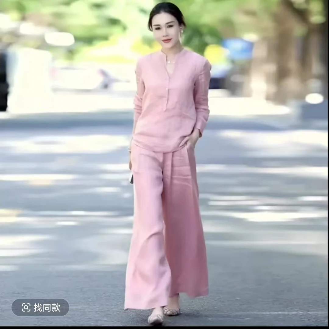25012春夏新款气质时尚套装法式女神范职业春季网红质复古