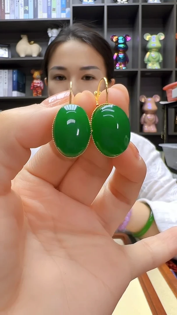 翡翠14K金镶嵌颈饰沉白diy劲饰