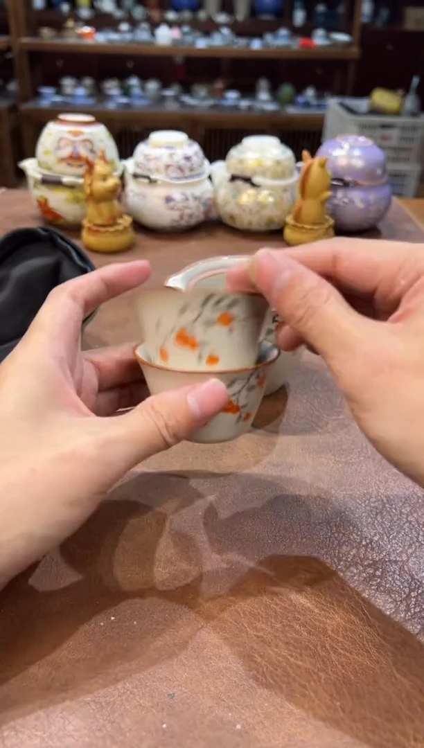 真的很便宜会开片的旅行茶具