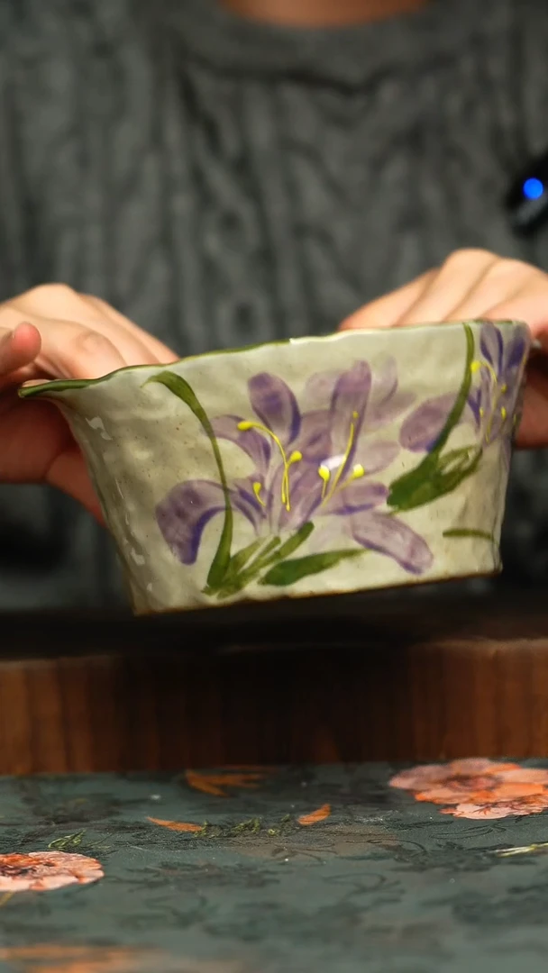 杯釉下彩手工手绘同款陶器