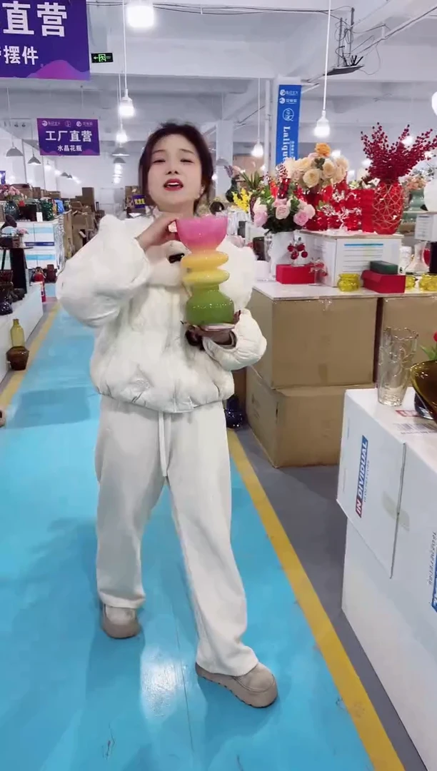 【闪购商品】玻璃私花主义花瓶微瑕-4TA7