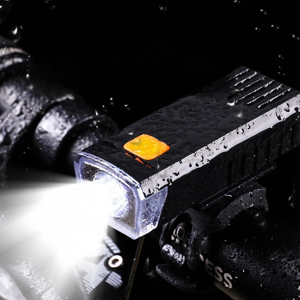 行车前灯自行车夜骑前灯骑行充电山地自行车灯防雨山地车灯