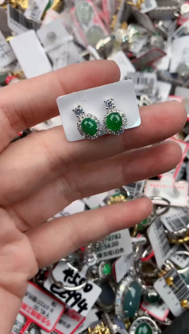 银S925镶嵌戒指翡翠555           2