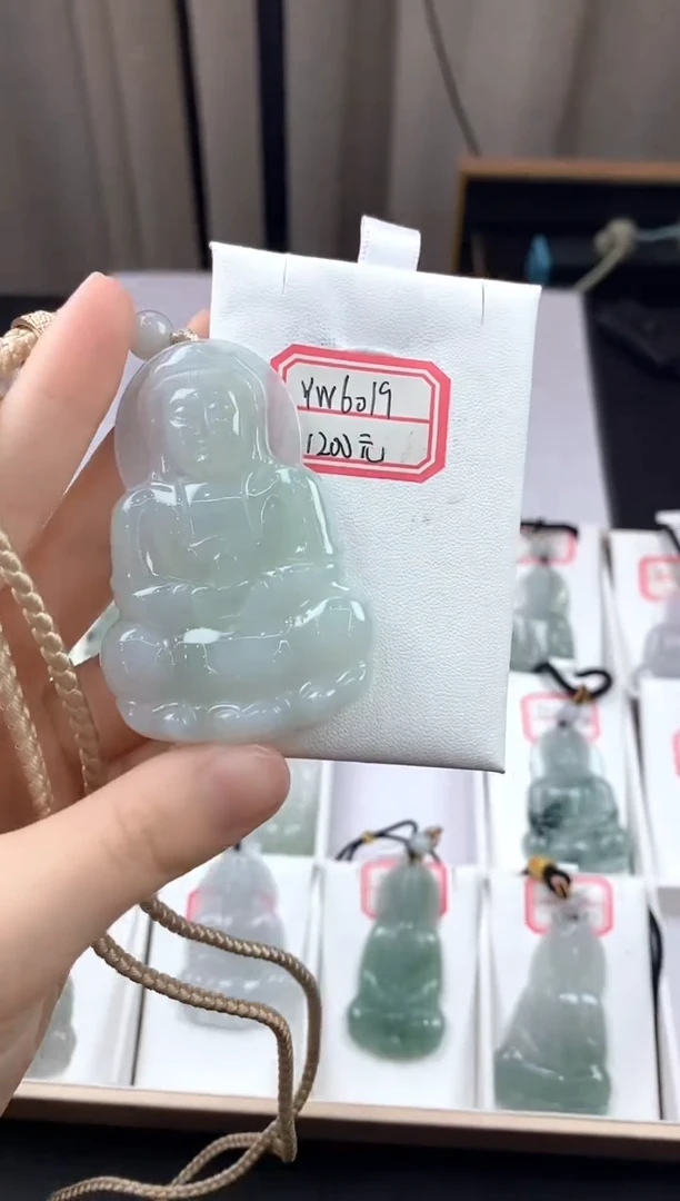 翡翠未镶嵌颈饰YW6019翡翠高冰大观音