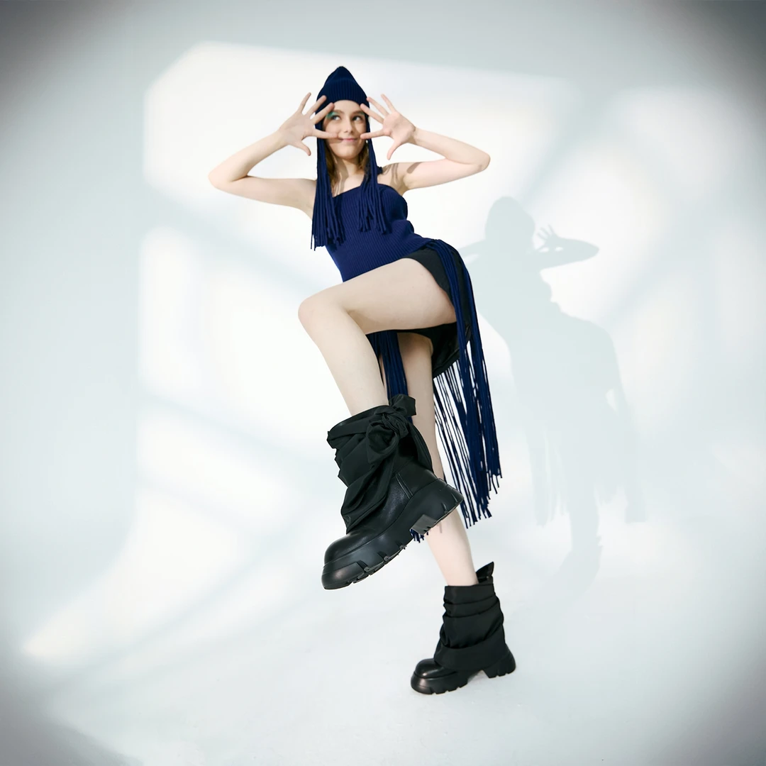 CHULI SHANA【未蓝】26SS新款秋冬新款休闲风短筒厚底时尚短靴