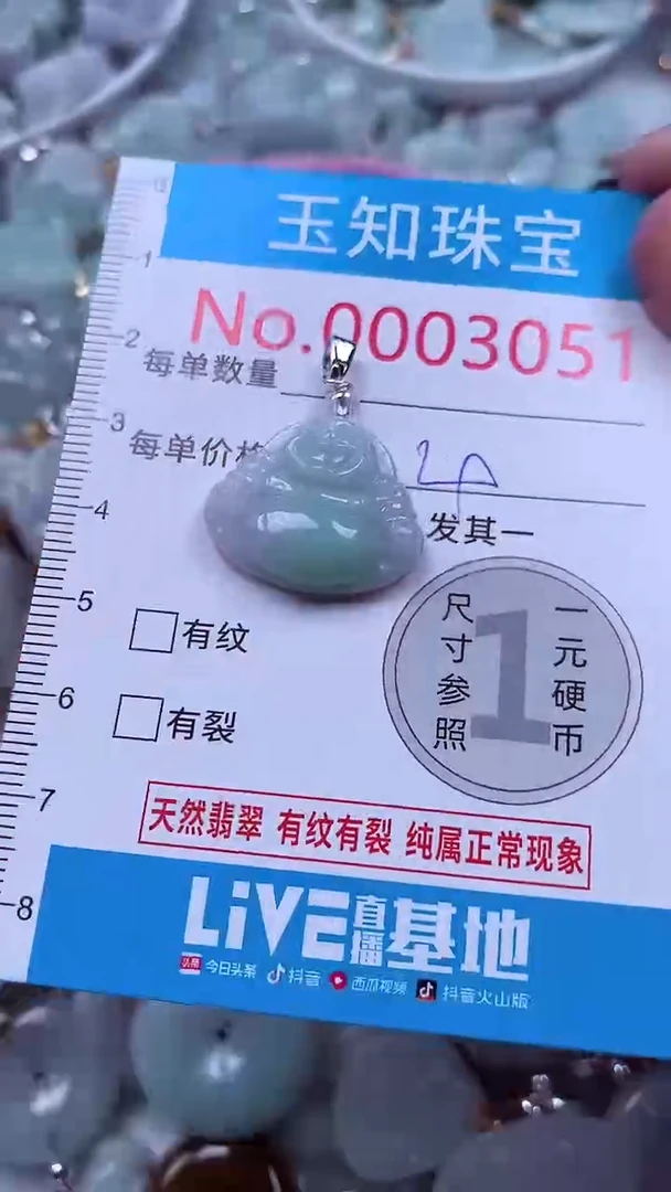 吊坠(不含链)未镶嵌翡翠3051