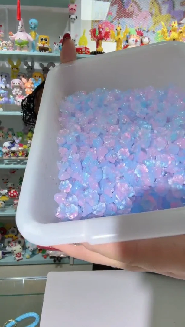 玻璃0724铃兰花100个粉蓝紫