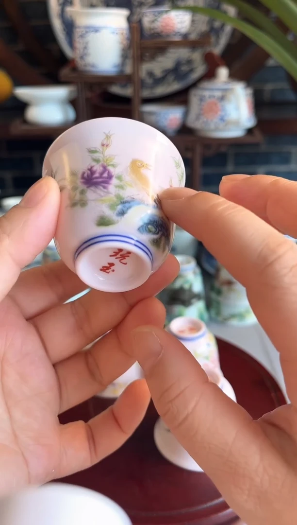杯子景德镇陶瓷艺术品夏