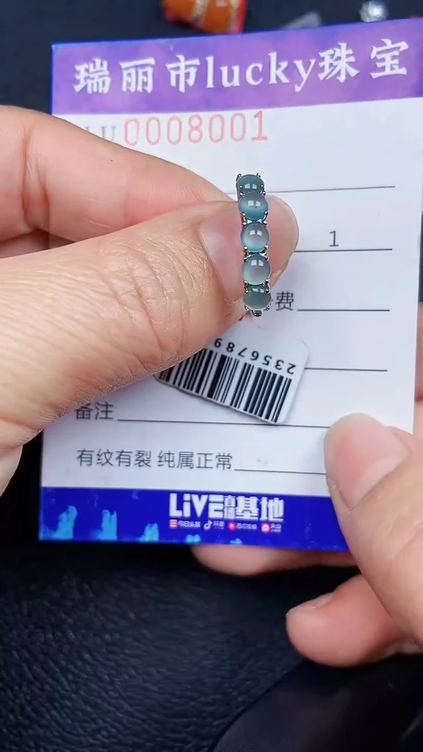 颈饰银S925镶嵌翡翠8001