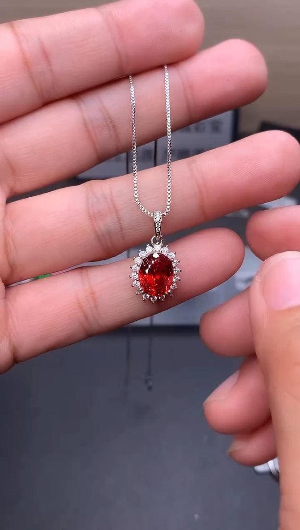 颈饰银S925镶嵌碧玺11