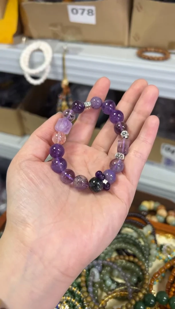 【闪购商品】水晶手链未镶嵌九紫离火多宝水晶手串[0247]