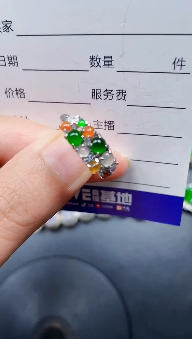 银S925镶嵌戒指翡翠26