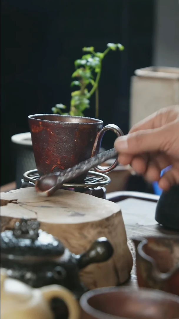紫砂全手工正把斗笠杯＋瓢
