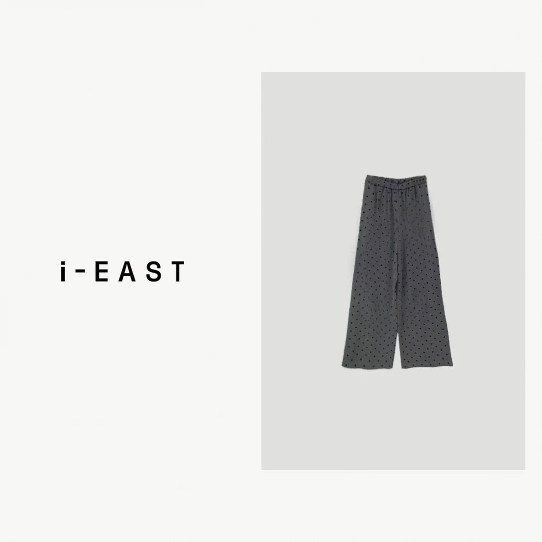 i-EAST 波点溜溜裤~满身小波点设计感休闲裤-4Q K1050