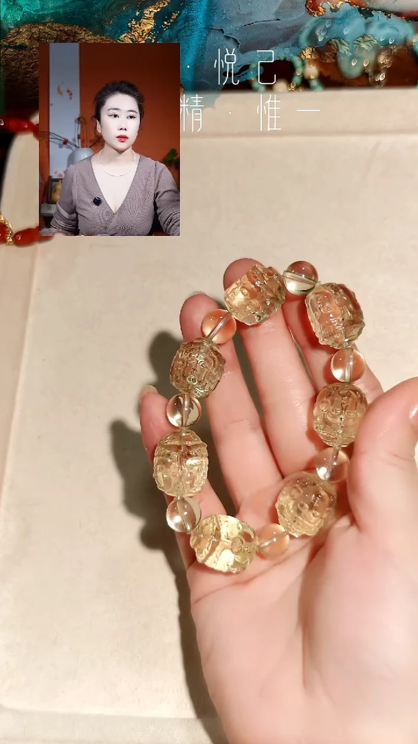 未镶嵌手链水晶黄水晶三面佛