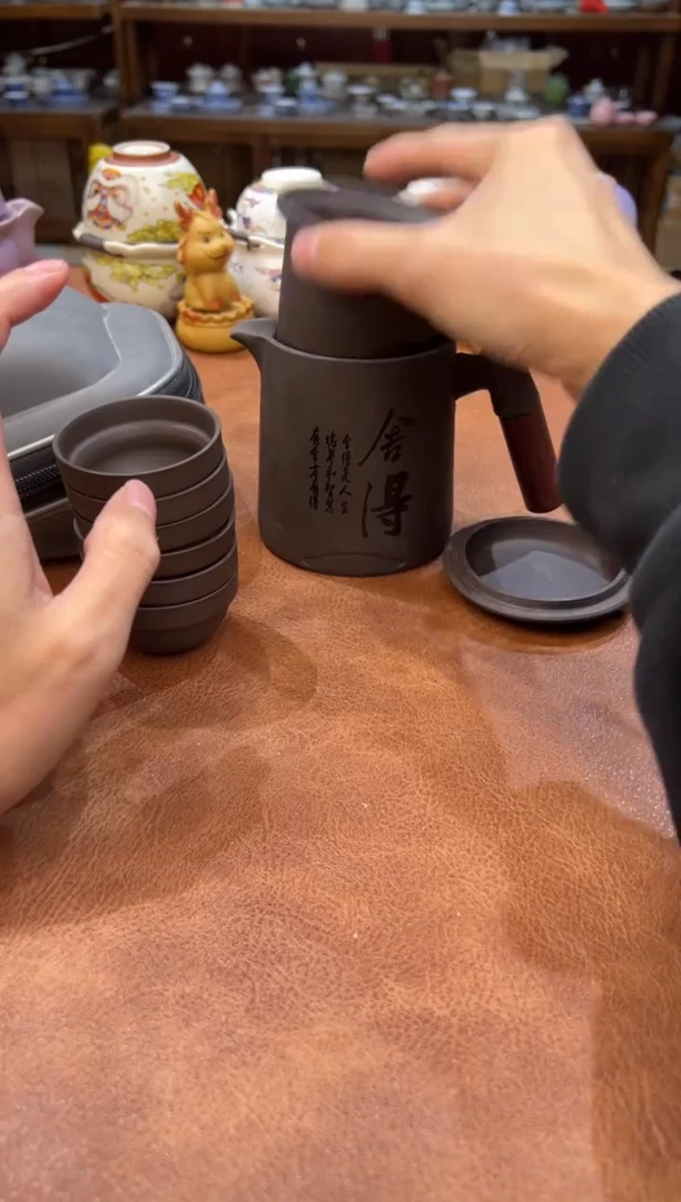 真的很便宜会开片的旅行茶具