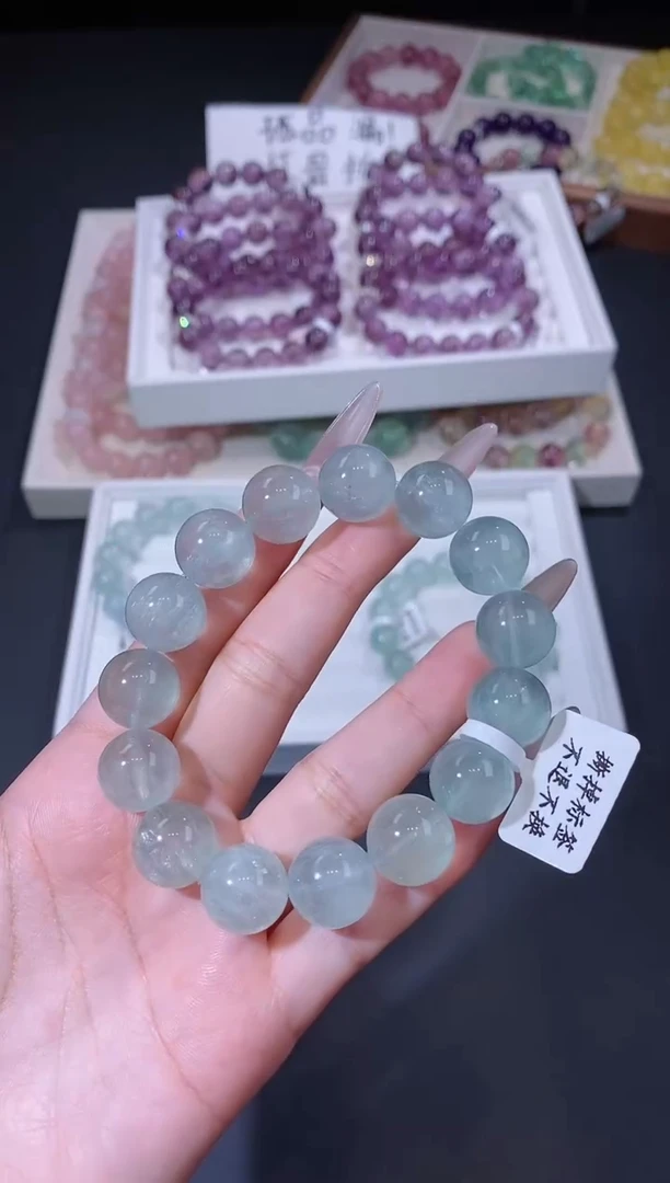 未镶嵌手链萤石1120.14绿萤石手串 多样性发其一