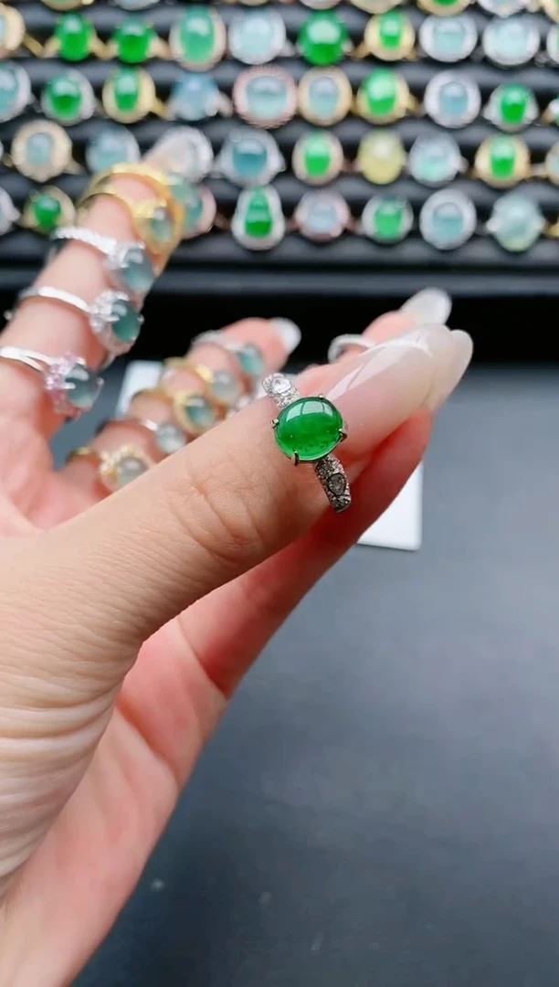 【闪购商品】翡翠戒指银S925镶嵌11111111