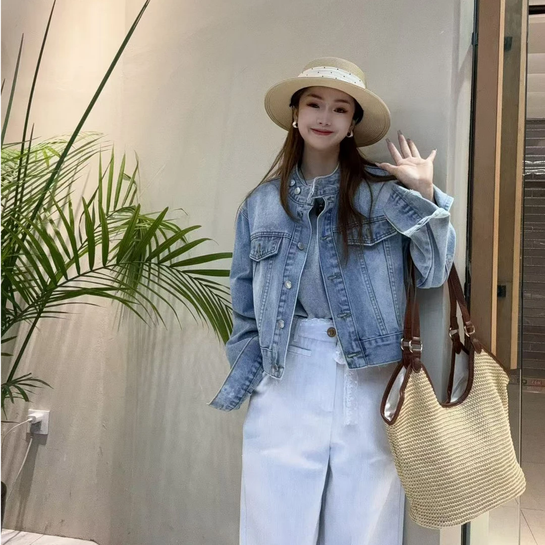 春款新款国风浅色牛仔外套【喜田】#9289