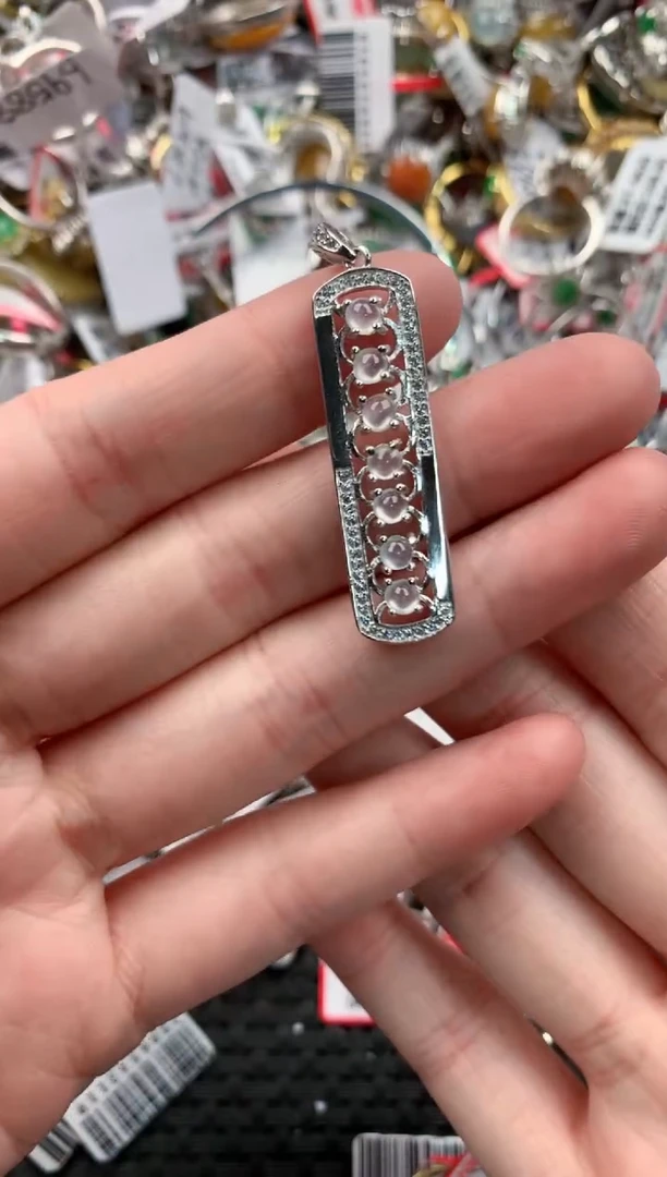 银S925镶嵌戒指翡翠444-----10