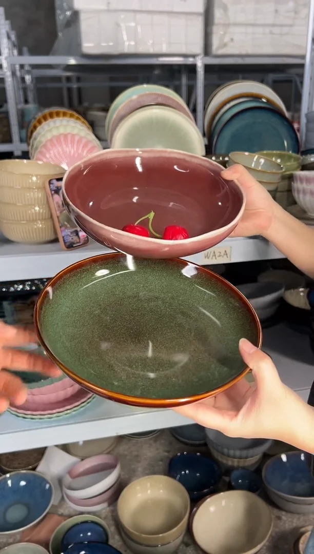 陶瓷外贸尾货瑕疵满20包邮X2深盘F4A/WM