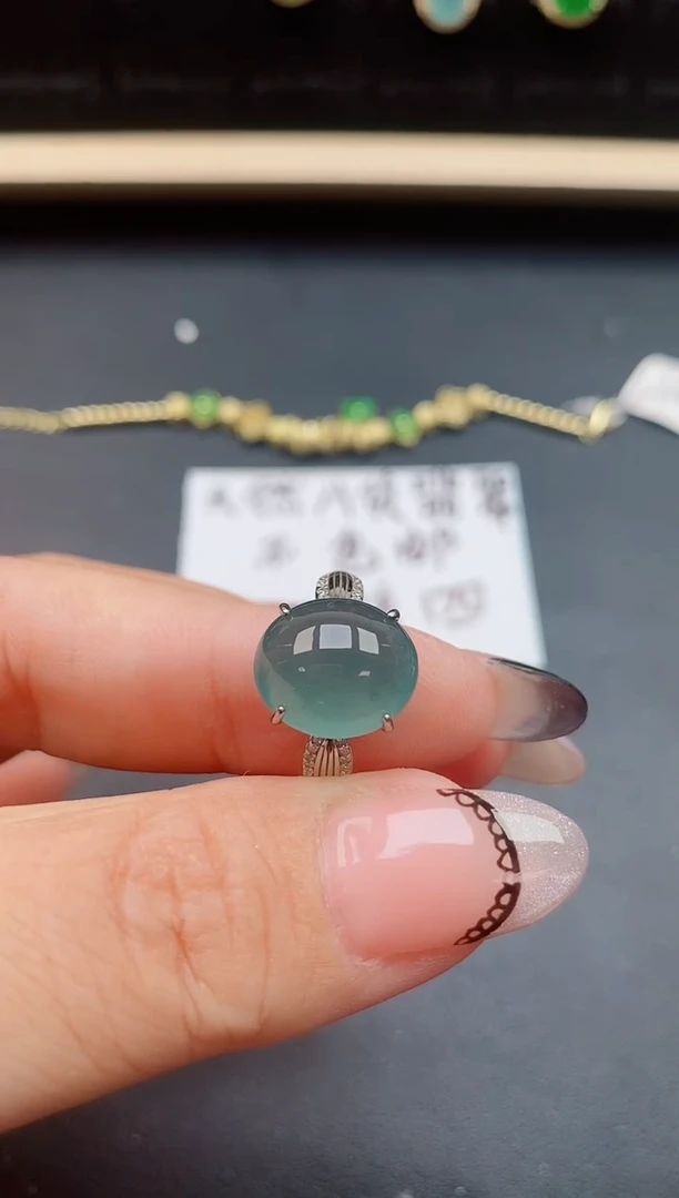 翡翠戒指银S925镶嵌321321