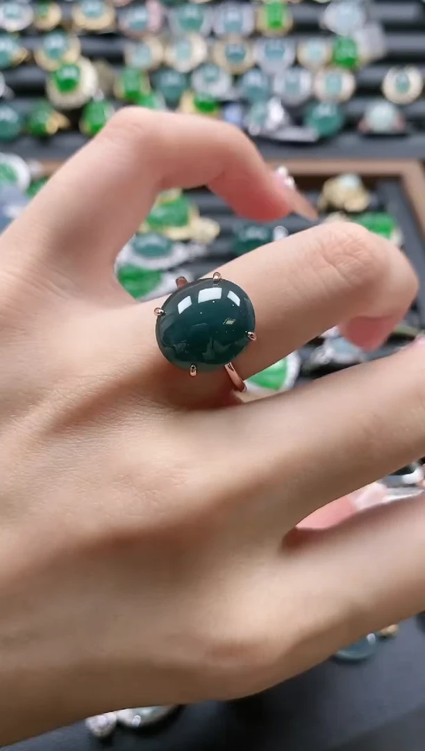 【闪购商品】翡翠戒指银S925镶嵌51151