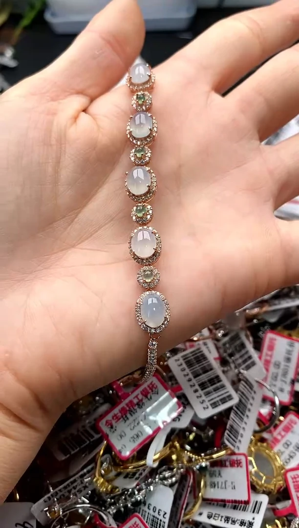 【闪购商品】翡翠戒指银S925镶嵌33333333     6