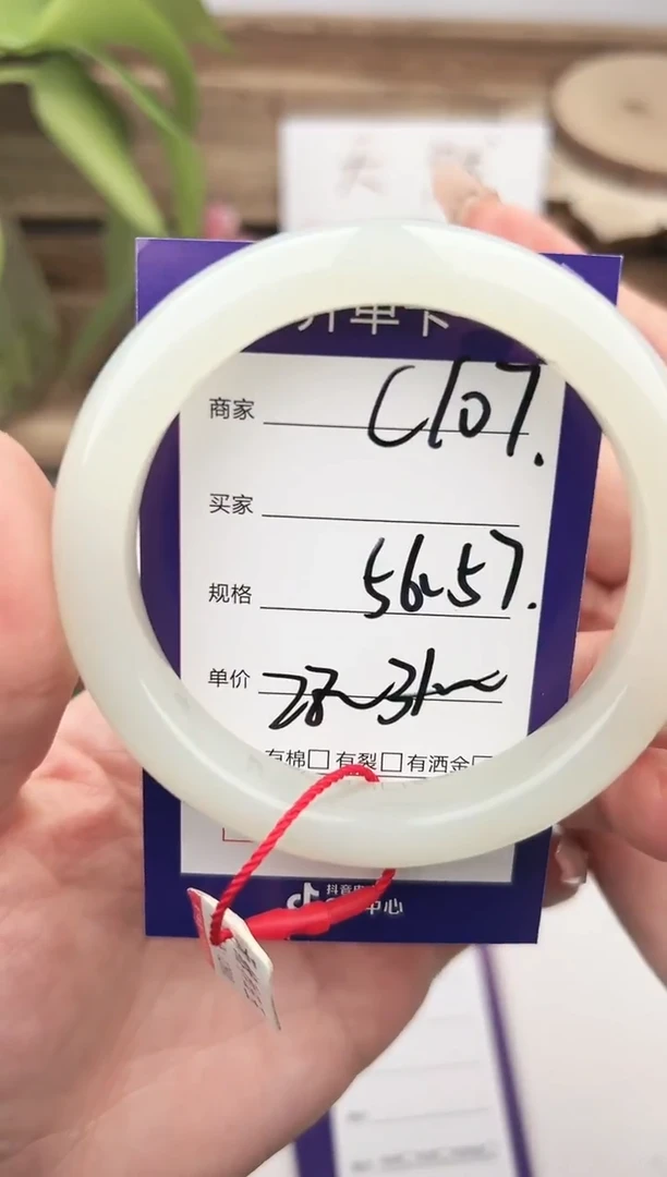 未镶嵌手镯和田玉微色差C107