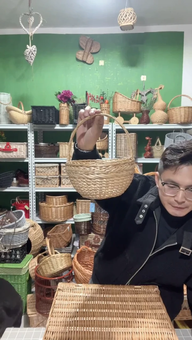 柳666柳编手提篮花篮