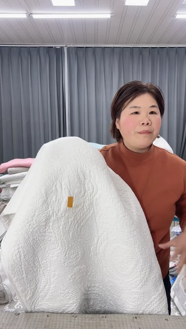 棉白色万年青2.3*2.4纯棉瑕疵大