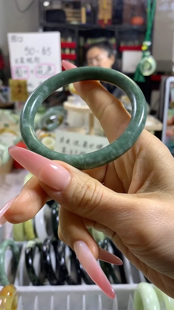 未镶嵌手镯蓝田玉（蛇纹石化大理石玉）14