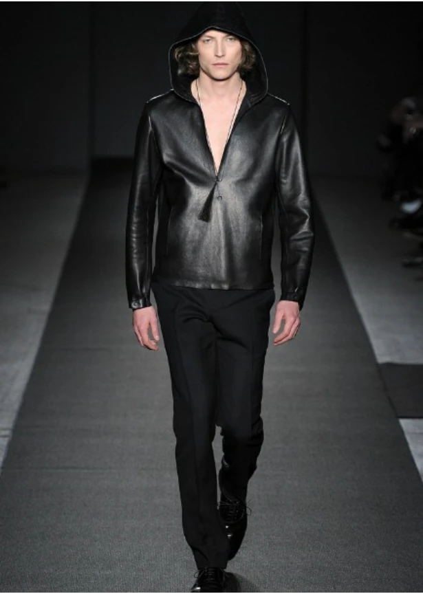 新款设计师秋冬连帽夹克时尚个性潮流气质轻奢男士外套