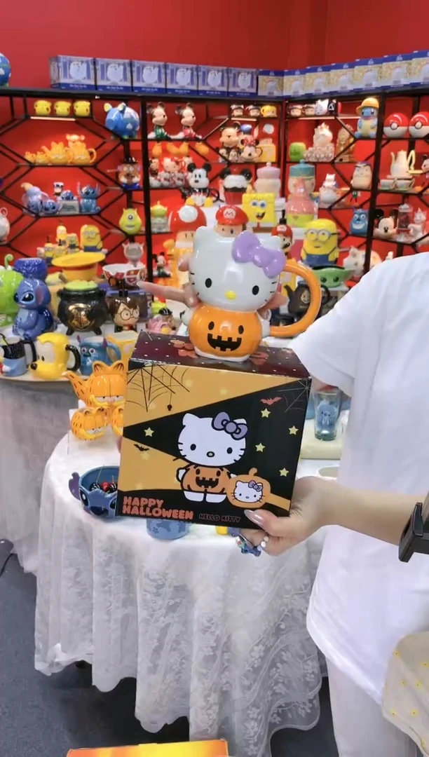 【闪购商品】.@@凯特猫南瓜陶瓷杯