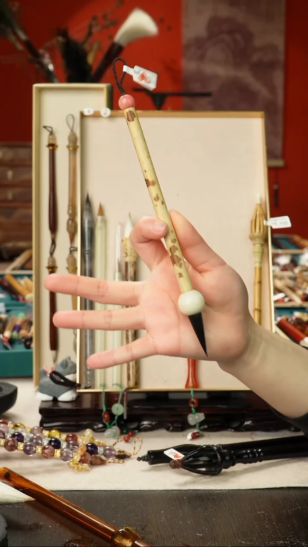 6号孤品高货毛笔链接 清水试笔 蘸墨不退