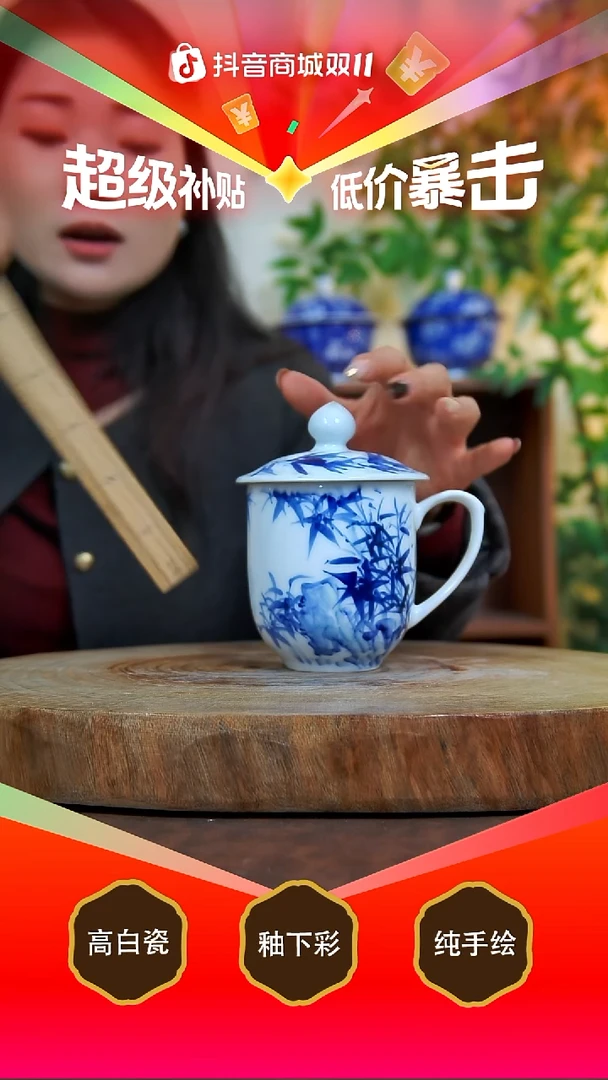 盘陶景德镇手工手绘陶瓷【食品级】