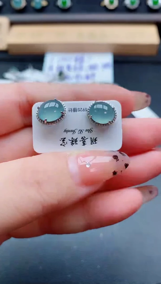 银S925镶嵌戒指翡翠1