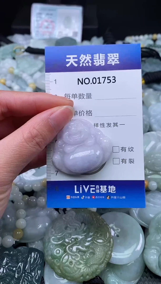 颈饰未镶嵌翡翠天然缅甸翡翠1753