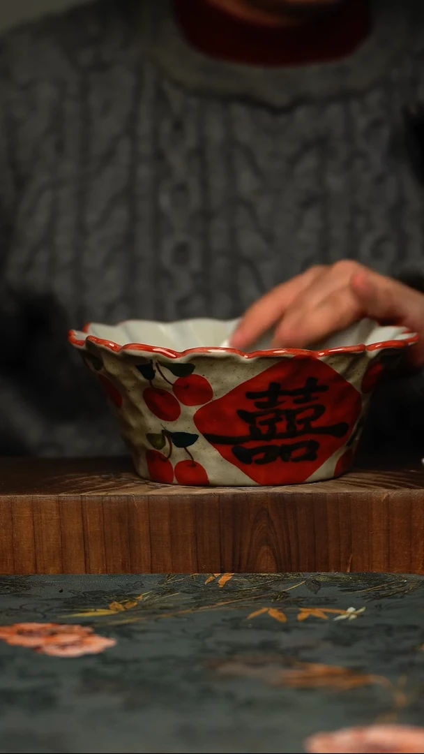 瓷片釉下彩手工手绘同款陶器