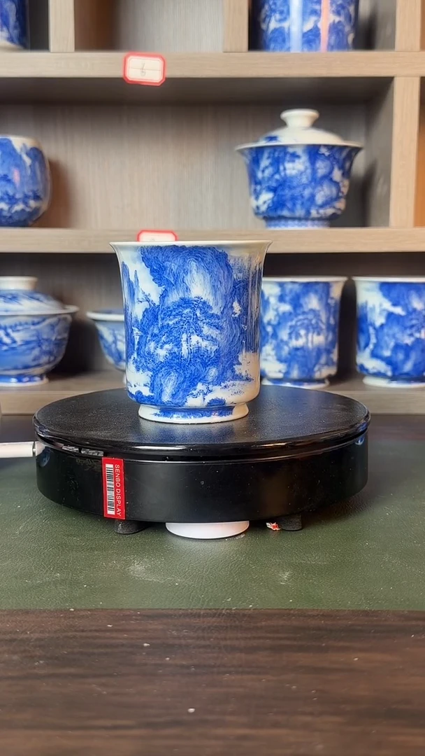 精工青花宋画山水早春图